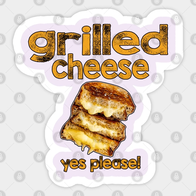 Grilled Cheese 90s Sticker by kiwodesign